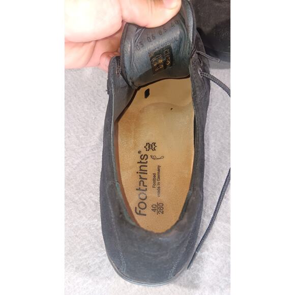 Foot-Prints by Birkenstock Black Suede Lace Up Shoes Women’s 40/9 Comfort Casual - Picture 6 of 6